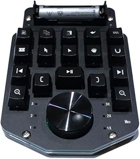 Manlos and original Wireless Video Editing Clip Keyboard Macro Hotkey With Bluetooth Shuttle Wheel for WIN Ae Pr edius fcpx PS vegas DaVinci - (Color: key and bluetooth)