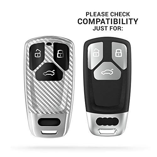 kwmobile autosleutelhoes compatibel met Audi 3-knops Smartkey autosleutel (alleen Keyless Go) - TPU beschermhoes… - Image 7