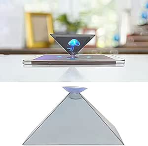 YWILLINK 3D Hologram Pyramid Display Projector Video Stand Portable for Smart Mobile Phone … (5pcs)