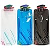 3 Pack Collapsible Water Bottles 700ML BPA Free Reusable Foldable Water Bottle Lightweight Waterproof Bottle for Travel Sport Working Out Camping Portable Water Bottle