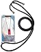 Produktbild COCASES Handykette kompatibel mit iPhone 7/8/SE2 (2020), Handyhülle mit Band zum Umhängen - durchsichtige Silikon Hülle mit Schnur und 1 Handy Kartenhalter (4.7", Schwarz)