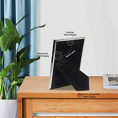 Iziddo 8X10 Picture Frames Set Of 2, Silver Sequins Bling Glitter Photo Frame, Made Of Metal And Real Glass, For Wall Or Tabletop Display (Silver, 8X10 #TOP6