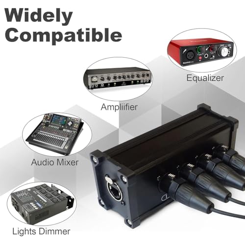 Extensor de cable Ethercon de 4 canales XLR de 3 pines para estudio 4