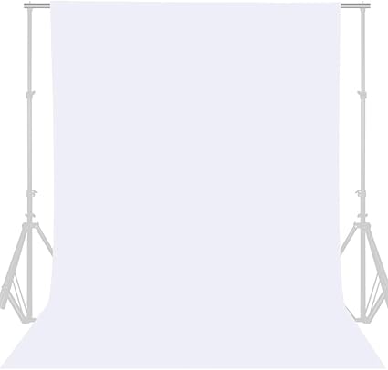 GFCC 8FTX10FT White Backdrop Background for Photography Photo Booth Backdrop for Photoshoot Background Screen Video Recording Parties Curtain