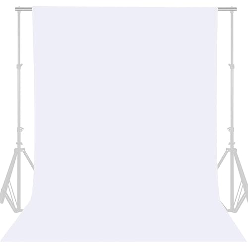 GFCC 8FTX10FT White Backdrop Background for Photography Photo Booth Backdrop for Photoshoot Background Screen Video Recording Parties Curtain - 8ftx10ft - White