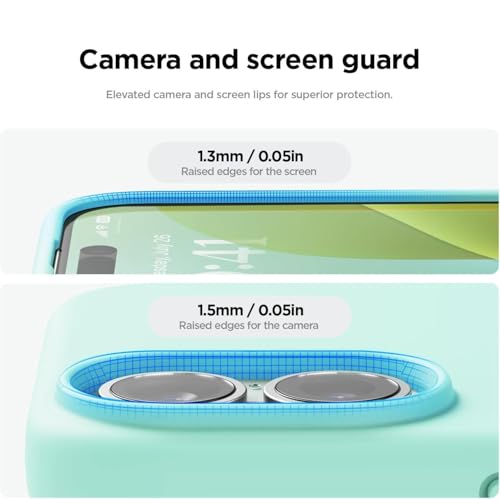Image of SBMS Liquid Silicone Case for Apple iPhone 16 6.1-Inch, Silky-Soft Touch Full-Body Protective Phone Case, Shockproof Back Cover Case Pouch for iPhone 16 (Mint Green)