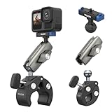 TELESIN GoPro 13用 クランプマウント 磁気クイックリリース アルミニウム合金製 360°回転 マジックアーム 自転車 バイク マウント Gopro hero 13 アクセサリー パイプクランプ スーパークランプ 耐摩耗滑り止め go pro hero 13に対応