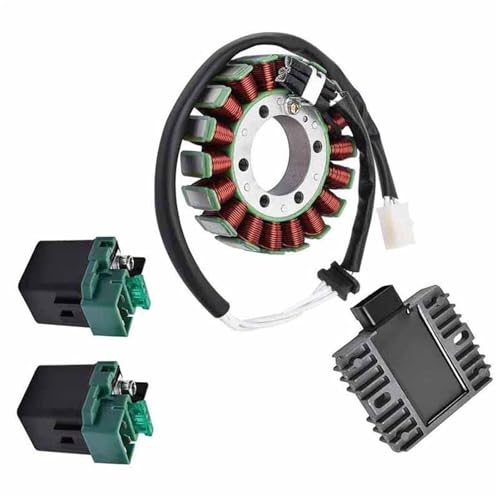 Motorrad Stator Spule + Regler Gleichrichter + Starter Magnet Relais Kit Für Kawasaki KLE650 KLE 650 Für Versys 2007 2008 2009 2010