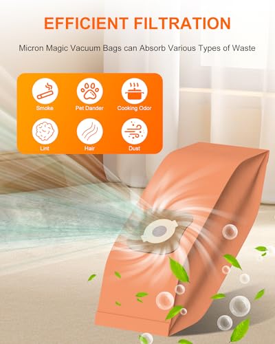 Image of 9 Pack Vacuum Bags Fit for Kirby G3,G4,G5,G6,G7,Gsix, Ultimate G 197394 Sentria Diamond, Compatible with Kirby Part #197294 197289 197301 Micron Magic Replacement Dust Bag