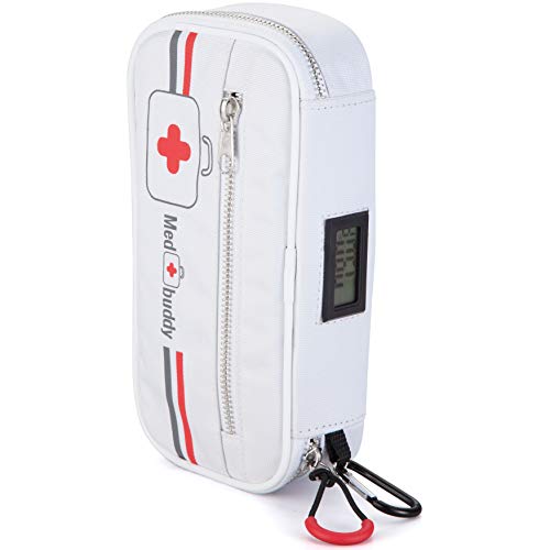 Insulated Premium Medical Case - Great for: First Aid Kit, EpiPen, Inhaler, Diabetes, Portable Travel - Temp. Monitor, Belt, Mini Case, ID Card - MedBuddyUSA