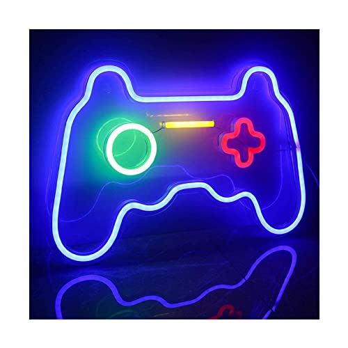 Game Luces de neón Juego de letrero de neón LED Luz de neón Luz del símbolo por dormitorio Decoración de juegos Dormitorio de niños Hombre de las cavernas Fiesta de cumpleaños ( Color : Gamepad ) Cover