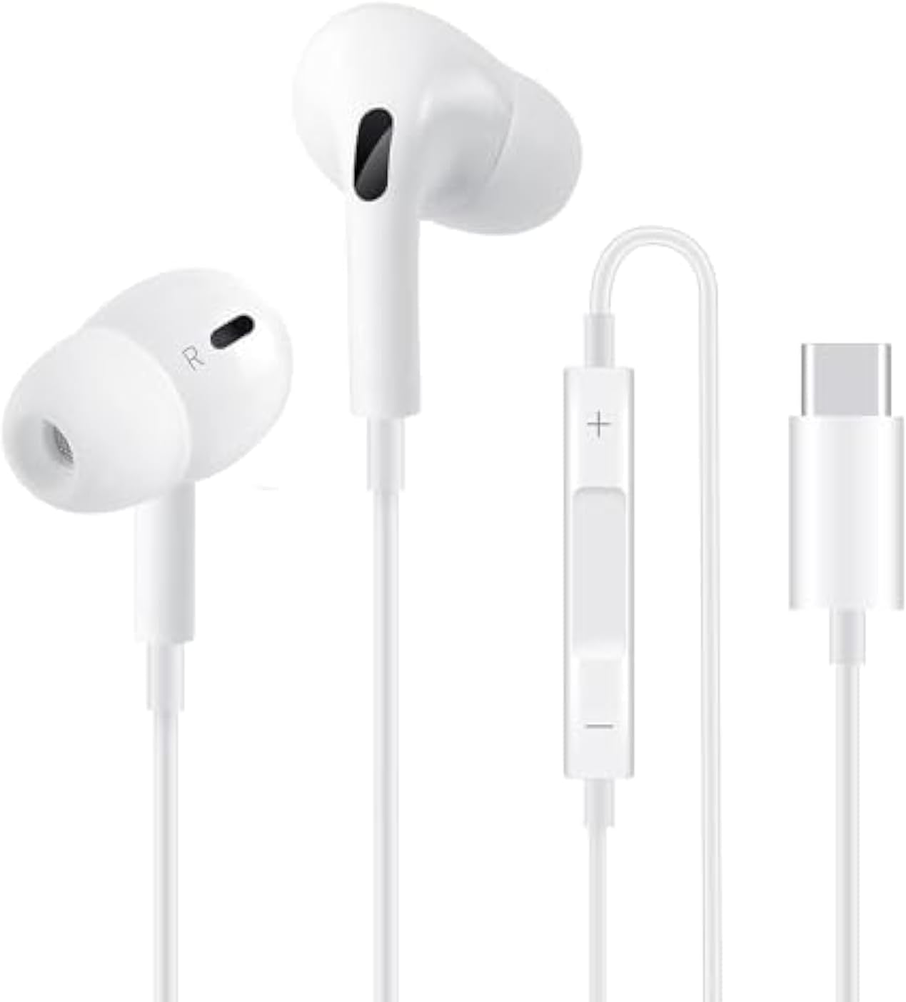 USB C Headphone, Type C Earbuds Wired Earphones with Microphone and Volume Control,in-Ear Earbud Noise Isolating for Google Pixel Oneplus Samsung Galaxy iPad Pro and MacBook