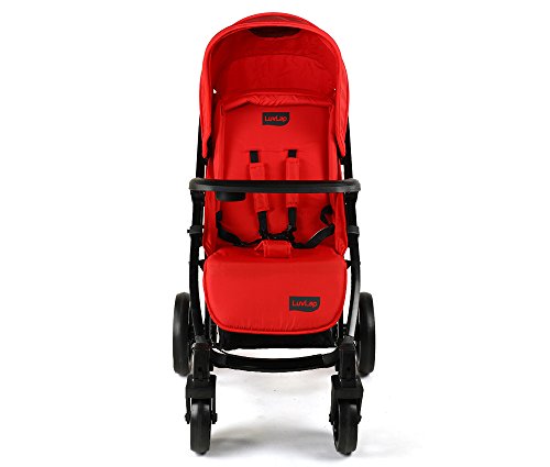 Image of LuvLap Elite Baby Pram Stroller - Red