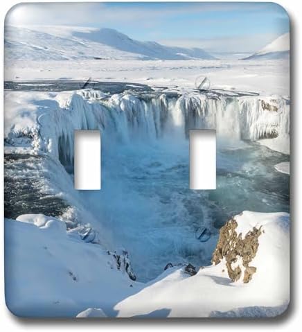 3dRose Godafoss Waterfall of Iceland during winter 01 double toggle switch image 5