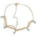 WIIPU vintage bohemian turquoise retro hair chains statement accessories HAIR ACCESSORY(wiipu-D237)