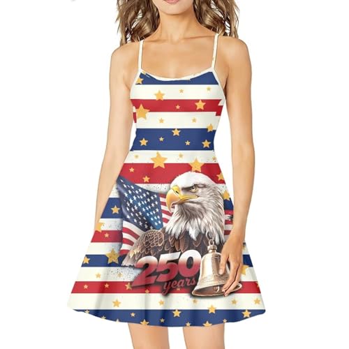 Image of Cozeyat Women Girls Summer Sleeveless Dress Casual Swing Beach Cover Up Knee Length Dresses,Large Size XS-4XL