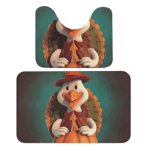 TKJMCSW Happy Thanksgiving Turkey �o�X���[�����O�Z�b�g 2�s�[�X �o�X���[�����O �o�X���[���}�b�g �o�X�}�b�g �o�X�}�b�g �o�X���O �o�X���[�����O�Z�b�g �o�X�}�b�g �g�C�����O U���^ �􂦂�