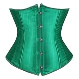 Zhitunemi Underbust Corset Tops for Women: Adult Halloween Costumes Woman 2025 Cosplay Historical Reenactments Themed Parties Large Green