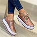 Ladmiple Sneakers for Women White Casual Women's Slip on Sneakers Leather Shoes Fashion Casual Dressy Summer Low Top Comfortable Platform Flats Walking Loafers
