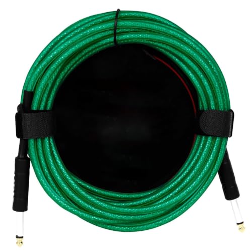 Cable de audio de 6m verde accesorios y piezas para bajos linea de guitarra electrica 6,5mm