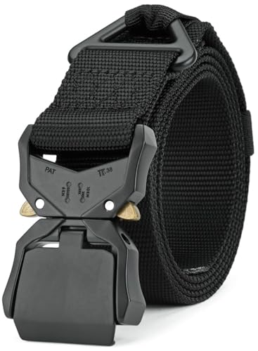 DEYACE Mens Tactical Belt, 1.5" Work Belt Gun Holster Belt emt Belt with Quick Release Buckle