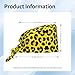 Women Men Animal Skin Cheetah Leopard Leather Print Yellow Working Cap Tie Back Nurse Hat Fashion Headband Hats for Professionals, Kitchen