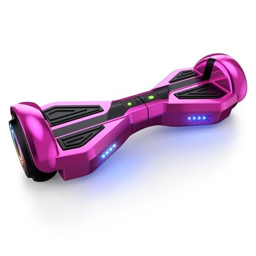 XERATH Bluetooth Hoverboard, LED Wheels Chrome Color Self Balance Scooter for Kids, Teenager