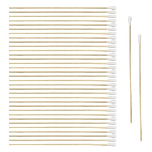Wattestäbchen 400 Stück Langer Holzgriff Watteträger 15cm Reinigungsstäbchen für Kamera Tastatur Make-up Polieren Reinigung