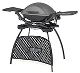 Weber Q2400 Barbacoa Eléctrica, 55 x 39 cm, con soporte, Dark Grey 55020053