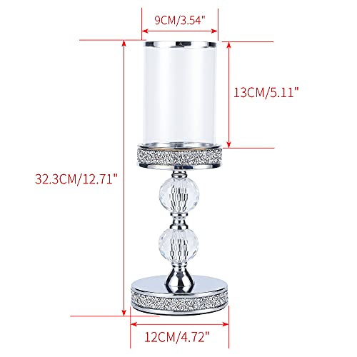 Candle Holders For Pillar Candle, Pillar Crystal Candle Holders, Candlesticks Holder For Wedding, Dining Coffee Table, Centerpieces, Home Decor Ch00Xm #TOP4