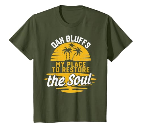 My Place to Restore The Soul - Oak Bluffs T-Shirt, Youth, Olive Green, 2T