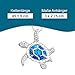 aninu Schildkröten-Halskette 925 Silber – Meeresschildkröten-Patenschaft mit Tracking-App, Silberkette Damen Turtle Anhänger, Sterling Silber Schmuck Geburtstag Muttertag Geschenk