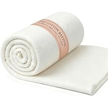 Natural Cotton Batting for Quilting Sewing Crafting - 36in X 3 Yd, 200GSM Low-Loft Quilt Batting by The Roll, Cotton Upholstery Batting