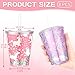 FoldTier 8 Pcs Unicorn Cup with Lid and Straw 12 oz Double Wall Acrylic Drink Tumbler Reusable Plastic Cups Unicorn Birthday Party Favors for Girls Kids Boys Gift