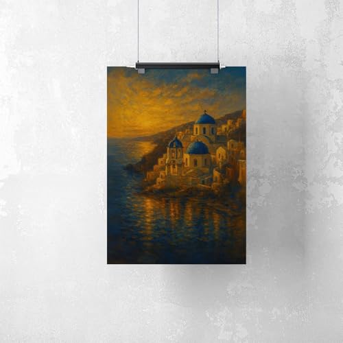 Poster de bâtiments rétro grand format pour décoration de chambre et bureau - 5