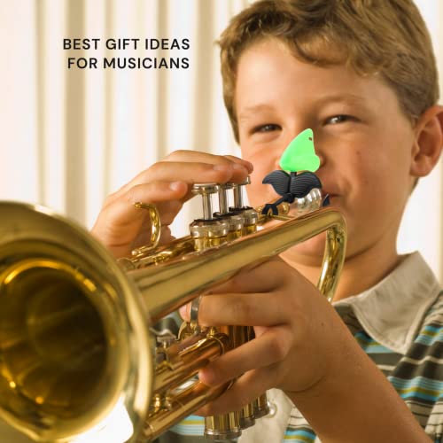 Clip On Mustache With Green Nose For Trumpet Mouthpiece Yamaha Trombone Euphonium Accessories French Horn Brass Tuba Silver Marching Baritone Cornet Gift Ideas For Musician Funny Playing Instrument… #TOP7