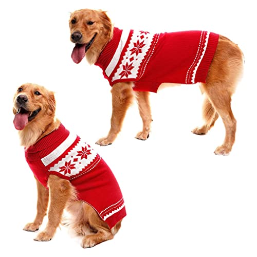 Image of Mihachi Dog Sweater - Winter Coat Apparel Clothes with Colorful Stripes for Cold Weather