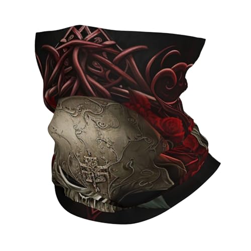 Skull Red rose Gothic god Death black Neck Gaiter Face Cover Scarf Balaclava Bandana para Mujeres y Hombres para Motocicleta, Ciclismo, Esquí y Fiesta miniatura 1