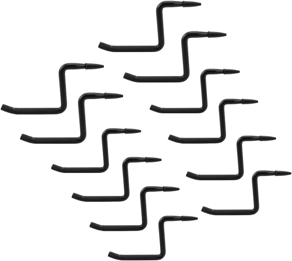 12 Pack 4-Inch Screw-in Tree Steps for Hunting - Heavy Duty Steel, Knurled Anti-Slip Steps & Pre-Sharpened Tip for Easy Climbing to Tree Stands, All-Weather Hunting Climbing Gear