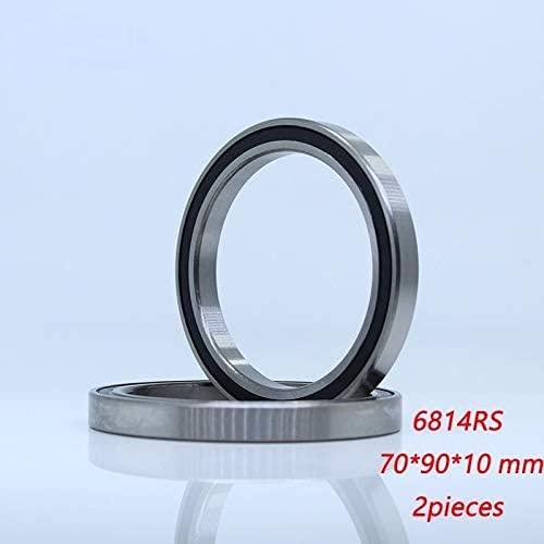 Roulements Ouverts à Gorge Profonde 6814 2RS Roulements à Section Mince métrique ABEC-1 61814 RS 6814RS 70x90x10 mm