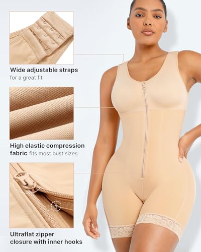 SHAPELLX Shapewear Bodysuit for Women Tummy Control Colombianas Postparto Compression Butt lifting Body Shaper2