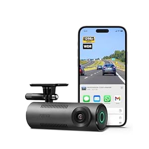 70mai Dash Cam M310, Dash Camera for Cars 1296P QHD, Smart Dash Cam Front Built in WiFi, 130° Wide-Angle FOV, WDR, Night Vision, iOS/Android Mobile App, Loop Recording, Parking Monitor, Time-Lapse