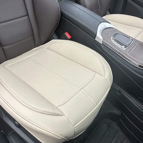 2 Pack Leather Front Car Seat Cover Bottom Only, Anti-slip