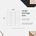 Hippo Creation Heavy Duty Storage Pocket Chart for Classroom, 30 Pocket Storage Organizer with 5 Over-Door Hangers, Hanging Wall Organizer for File Folders, School Mailbox, Home Office Papers - Black