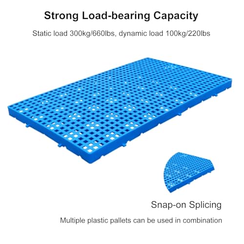 Palette plastique bleu 100x50 pour usage industriel durable