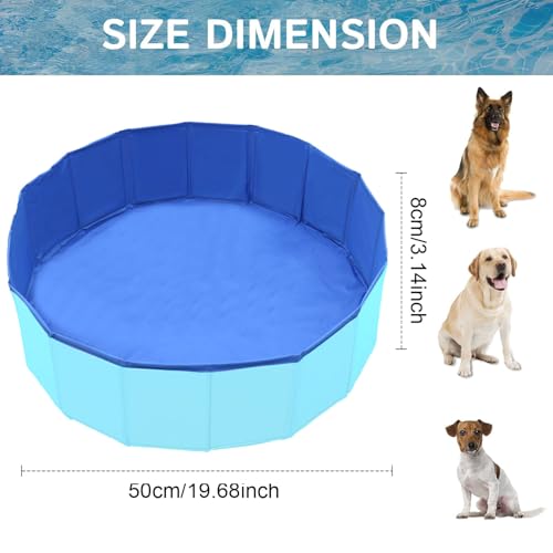 Hundepool, faltbar, PVC, für kleine Hunde, Badewannen, Garten (50 x 8 cm)
