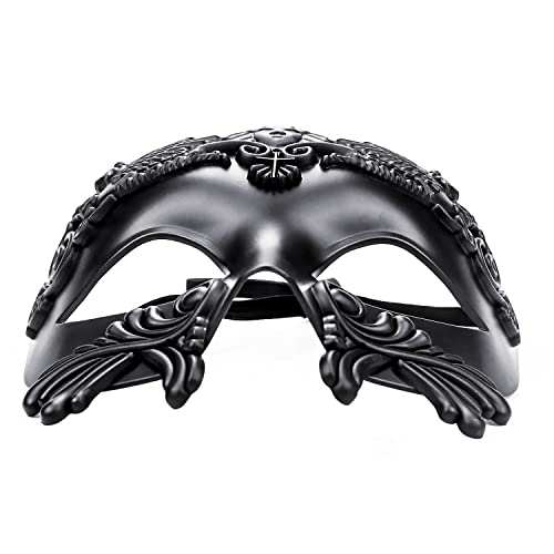 Kefan Halloween Mask Greek Roman Masquerade Mask Mens Venetian Mardi Gras Mask(Black) #TOP4