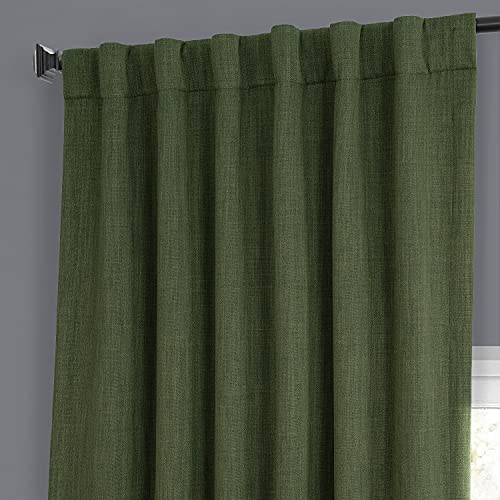 HPD Half Price Drapes Faux Linen Textured Room Darkening Curtains for Bedroom 120 Inches Long (1 Panel) - Image 4