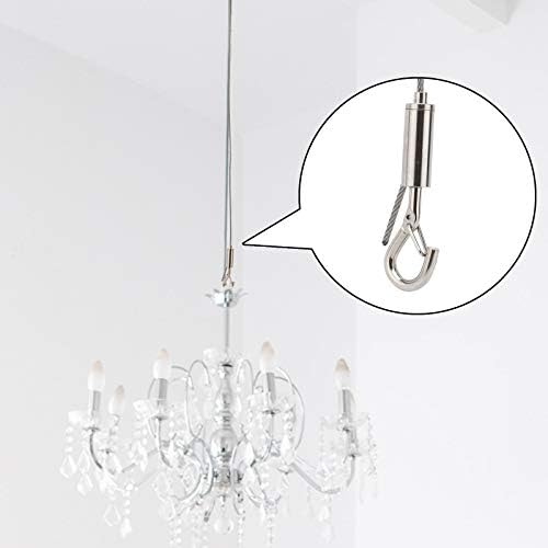 LUTER 3Pcs 2mmx2m Adjustable Picture Hanging Wire 40Kg for Hanging Photo Frame Artwork Mirror Light