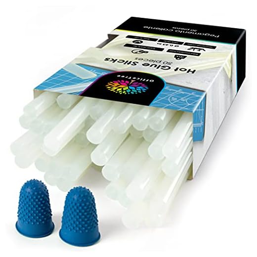 OfficeTree 50x Stick Colla a Caldo 11mm x 200 mm - Colla extra Forte per le Pistole di Colla Caldo 11mm - Ricarica Colla a Caldo 11mm - Colla a Caldo Ricariche 11mm - Bastoncini Colla a Caldo 11mm